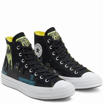 Férfi Converse x Batman x Chinatown Market Chuck 70 Magasszárú Cipő CO7593861 Fekete/Sárga